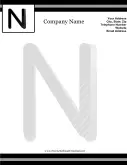 N Monogram Letterhead