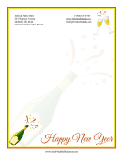 New Year Champagne Stationery stationery design