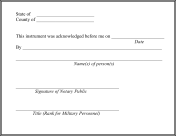 Notary Acknowledgement