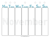 November Weekly Planner