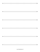 Printable Number Line Quarter Inch