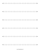 Printable Number Line Third Inch