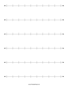 Printable Number Line Three-Fourths Inch