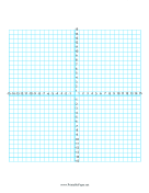 Printable Numbered Four Quadrant Grid 30x30