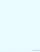 Printable Oblique Graph Paper 0.25 Inch