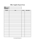 Office Supplies Request Form