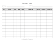 Open Orders Tracker