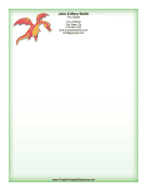 Orange Dragon stationery design