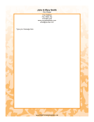 Orange Floral stationery design