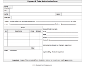 Order Authorization Form