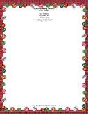 Ornaments with Red Plaid Border stationery design