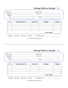 Package Delivery Receipt