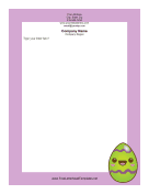 Painted Egg Easter Letterhead