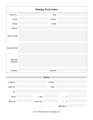 Painting Work Order Template