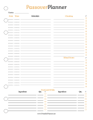 Passover Planner