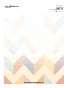 Pastel Chevron stationery design