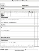 Payroll Statement