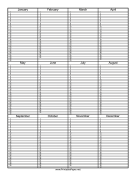 Printable Perpetual Calendar - Single Page