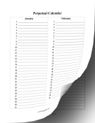 Printable Perpetual Calendar