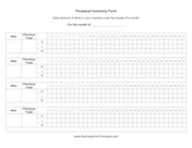 Perpetual Inventory Form