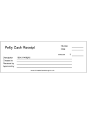 Petty Cash Receipt