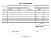 Petty Cash Reimbursement