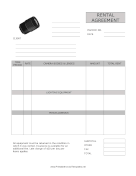 Photography Equipment Rental Agreement Template