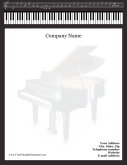 Piano stationery design