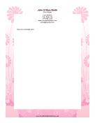 Pink Daisy stationery design