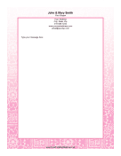 Pink Floral stationery design