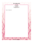 Pink Leaf stationery design