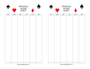 Printable Pinochle Score Pad