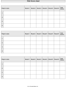 Printable Pitch Scoresheet