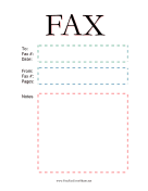 Plain Fax Color fax cover sheet