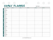 Planner For Family