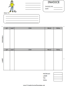 Plumber Invoice (Female) Template