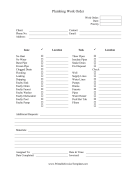 Plumbing Work Order Template