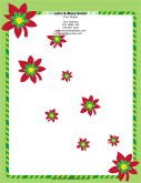 Poinsettia Cascade stationery design