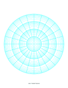 Printable Polar Graph Paper - Logarithmic - Four Decades Fifteen Degrees