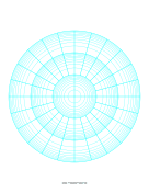 Printable Polar Graph Paper - Logarithmic - Three Decades Fifteen Degrees