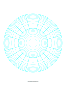 Printable Polar Graph Paper - Logarithmic - Two Decades Fifteen Degrees