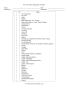 Pre-Trip Vehicle Inspection Checklist