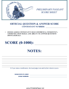 Printable Preliminary Pageant Official Answers Score