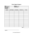 Price Quote Request Form