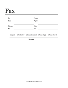 Professional fax cover sheet