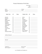 Property Maintenance Work Order Template