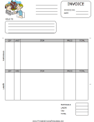 Property Management Invoice Template