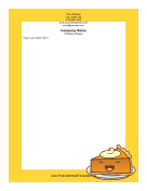 Pumpkin Pie Letterhead