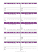 Purple Appointment Reminder Card