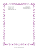 Purple Decorative Frame stationery design